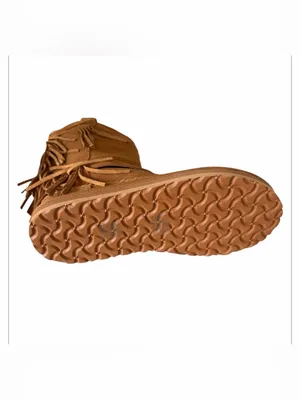 Free People Suede Faye Fringe Pull On Boots Color Honey Women’s 7.5 NWT thumbnail 5