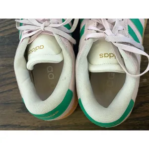 Adidas VL Court Bold Pink Green Platform Sneakers Suede Womens 9 thumbnail 8