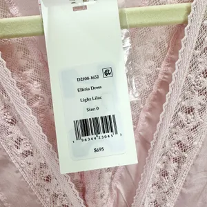 LoveShackFancy Ellitia Dress Victorian Lace Maxi Light Lilac Viscose US 0 NWT thumbnail 10