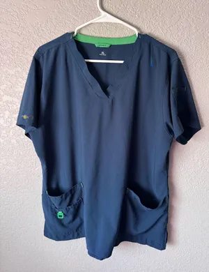 Carhartt size xl navy blue scrub top thumbnail 1