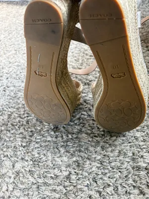 Coach Isabela Leather Wedge Sandals size 10B thumbnail 7