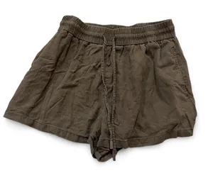 Zara Green Linen Shorts 💚 thumbnail 1