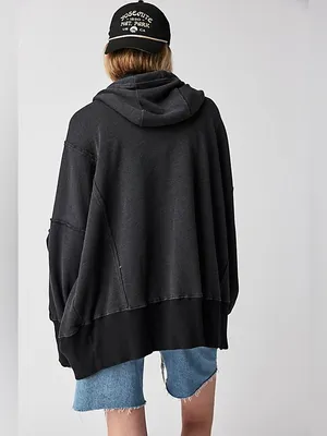 Free People We The Free - Camden Hoodie- Washed Black thumbnail 2