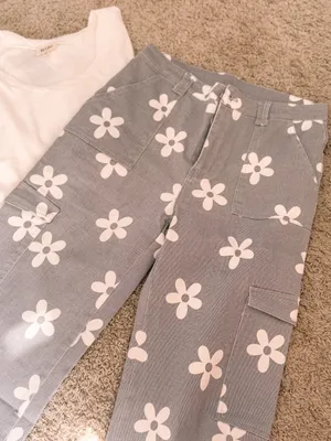 Purple floral Denim Pants Size XL thumbnail 3