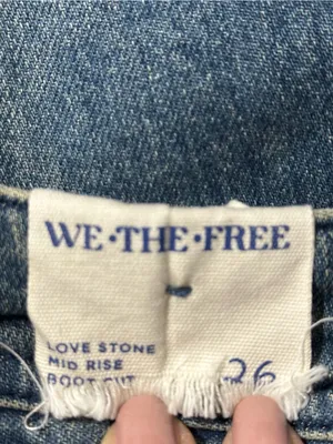 Free People We The Free NWT Women’s Size 26 Love Stone Mid Rise Bootcut Jeans thumbnail 10
