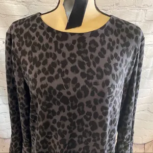 Old Navy || Black/leopard print dress thumbnail 2