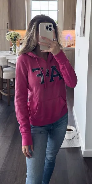 Abercrombie & Fitch Vintage Pink Hoodie (Size Medium) thumbnail 1