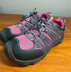 Keen Oakridge Gray Pink Waterproof Hiking Shoes Drawstring Bungee 1015187 Sz 6 thumbnail 1