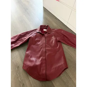 Aje Darci Burgundy Vegan Leather Shirt Jacket Fall Winter Size 6 thumbnail 6