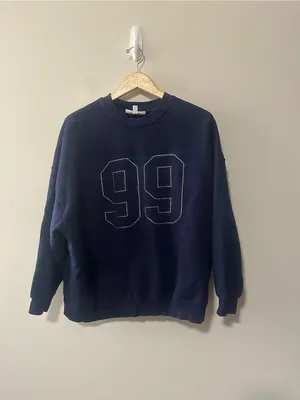 L*SPACE x Anthropologie SUDADERA LEGEND crewneck sweatshirt navy 1999 size M thumbnail 3