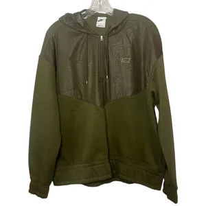 Nike Icon Clash Olive Green Half Zip Hoodie Windbreaker‎ Panel Pullover Sz M thumbnail 2