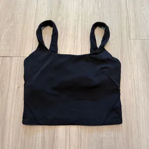 Lululemon Nulu Fold Tight Crop Yoga Tank Black thumbnail 4