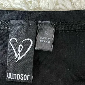 Windsor Black Strapless Crop Top with Silver Bows thumbnail 5