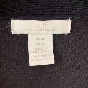 H&M black button down sweater jacket fitted and slightly cropped / Size XS thumbnail 2