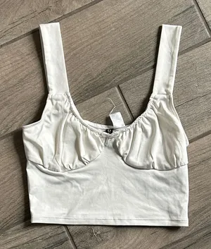 H&M Divided White Tank Top thumbnail 1