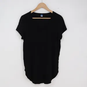 Old Navy T-Shirt Womens Small Luxe Black V-Neck Curved Hem Excellent thumbnail 2