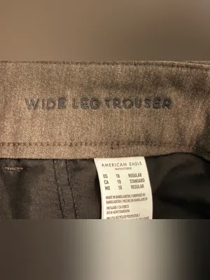 American Eagle wide leg trouser dress pants size 10 brown thumbnail 10