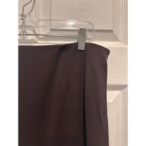 VTG Max Studio Womens Brown Ruffle Hem Knee Length Skirt Size‎ L Made in USA thumbnail 5