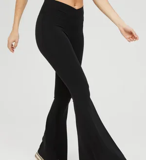 OFFLINE By Aerie Real Me High Waisted Crossover Rib Super Flare Legging size small thumbnail 1