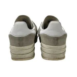 Adidas Gazelle Women's Gray White Suede Lace Up Low Top Sneakers Shoes Size 7.5 thumbnail 3