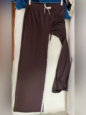 Vuori NWOT Halo Essential Wide Leg Relaxed Lounge Pants in Heathered Brown plum thumbnail 5