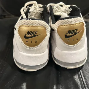 Nike Air Max White and Gold with Black Swoosh thumbnail 4