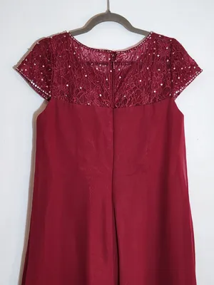 Azazie Wine Burgundy Tess Mother of the Bride Dress Size A10 Medium thumbnail 6