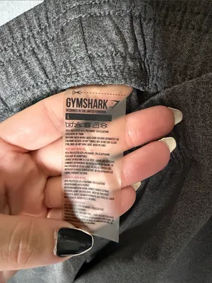 Gymshark Charcoal Gray Men's Joggers with Side Logo thumbnail 3