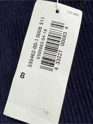 Old Navy Corduroy Snap Button Front Skirt Size 8 Navy Blue Academia Clueless NWT thumbnail 3