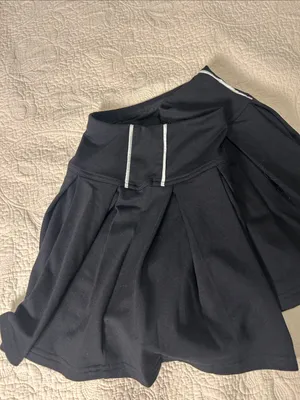 Black Pleated tennis Skirt with White Trim thumbnail 5