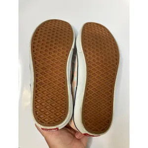 Vans peach &‎ white checkered sneakers women's size 10 skateboard punk trendy thumbnail 8