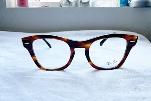RAY BAN Women’s Striped Havana Cat Eye Tortoise Frame Eyeglasses thumbnail 4