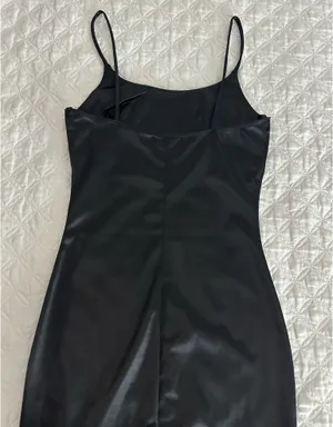 Silk Dress Mini Black thumbnail 2