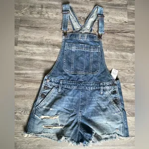 Abercrombie & Fitch Light Blue Women's Denim Overalls thumbnail 2