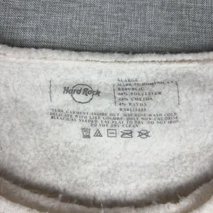 Hard Rock Sweatshirt Womens XL White Seminole Tampa Boat Neck Fleece Graphic thumbnail 3