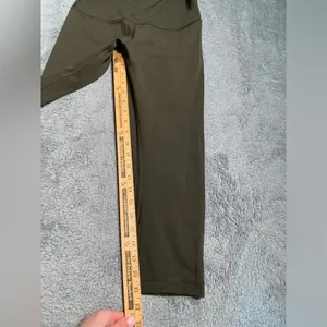 Lululemon wunder under crop high rise luxtreme 8 green olive thumbnail 2