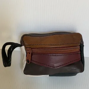 Patchwork Mexican Leather Coin Purse / Monedero de Piel Mexicana Patchwork Black thumbnail 2