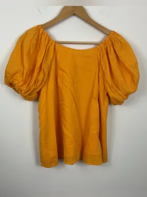 Maeve Anthropologie Puff Sleeve Shirt Womens Size Small thumbnail 3