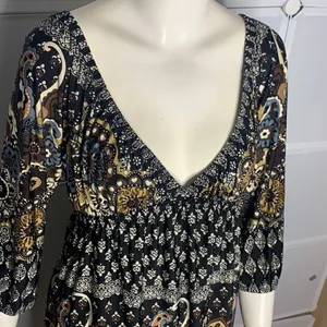 Blush Multicolor Polyester V-Neck Dress Size Large thumbnail 3