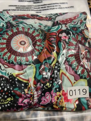 SHEIN Multicolor Floral Paisley Maxi Dress with cutout- Turquoise, Pink, Yellow thumbnail 5
