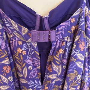 Sky to Moon Purple and Yellow floral dress thumbnail 3