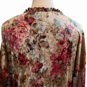 Easel Boho Fairy Velvet Tiered Floral Kimono Jacket Size S Cottage Whimsigoth thumbnail 6