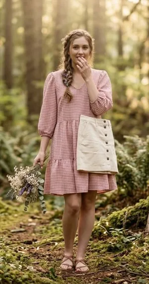 Petal and Pup mini size 4 dress puffy sleeve romantic , bohemian , western chic thumbnail 1