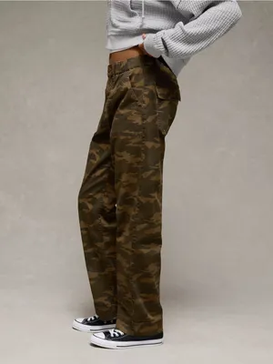 American Eagle AE Ex-boyfriend Camo Casual Pants Green Utility Women’s Sz Small thumbnail 4