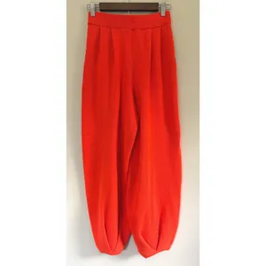 Free People FP Beach Freya Barrel Sweater Pants In Tangerine Orange Combo Sz S thumbnail 5