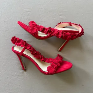 Jessica Simpson Jessin Muse Open Toe Floral Strap High Heels thumbnail 3