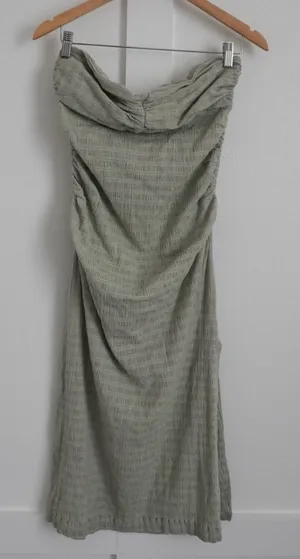 Free People Brandie Strapless Midi Dress Moss Green thumbnail 1