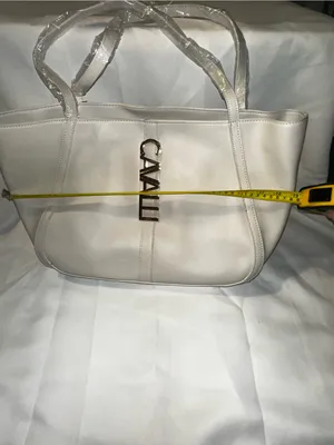 Cavalli Class Cream Shoulder Tote with Metallic Logo thumbnail 2