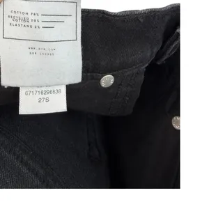 AYR The Stir Jeans Black High Rise Straight Crop Stretch‎ Denim 27S thumbnail 14