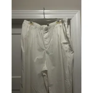 SKIMS Pajama Pants Size 3X White Poplin Sleep Elastic Waist Pockets Lounge Cozy thumbnail 4